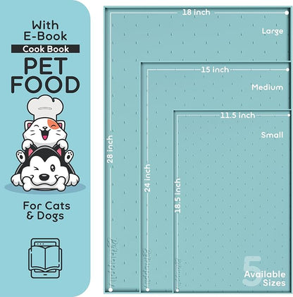 Dog Food Mat - 24x15 Raised Edges Dogs Mat - Image 2