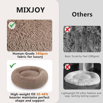 MIXJOY Orthopedic Dog Bed Comfortable Donut Cuddler Round Pet Beds Ultra Soft - Image 4