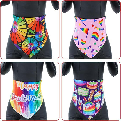 30 Pcs Rainbow Small Dog Bandanas Bulk 25 Inch Pride Dog Bandanas - Image 4