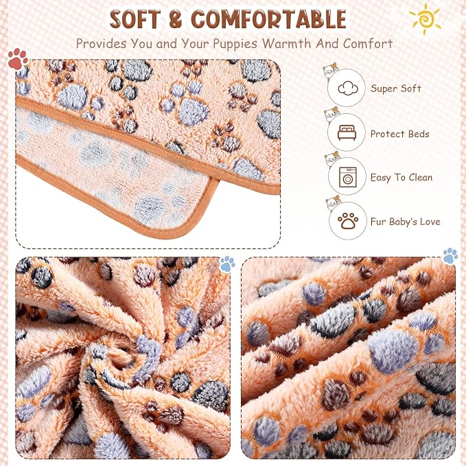 Tatuo 4 Pcs Dog Blanket for Pet Cat Blankets Indoor Puppy Teething Stuff Toys - Image 3