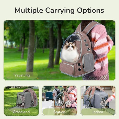 Cat Backpack Carrier for Large Cats, Expandable Cat Bubble Backpack, Dog - Image 7