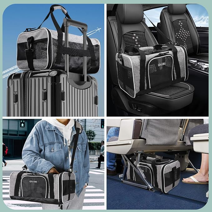 Petskd Pet Carrier 17x13x9.5 Southwest Airline Approved, Pet Travel Carrier Bag - Image 9
