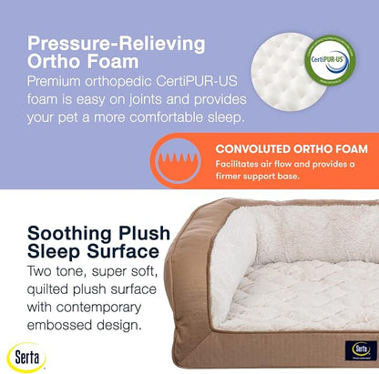 Serta Orthopedic Quilted Couch Dog Bed - Image 4