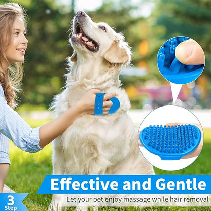 Comotech 6PCS Dog Bath Brush & Dog Toothbrush | Adjustable Handle Shampoo Brush - Image 4