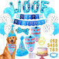 Dog Birthday Party Supplies, Adjustable Dog Bandana Set by AROIC