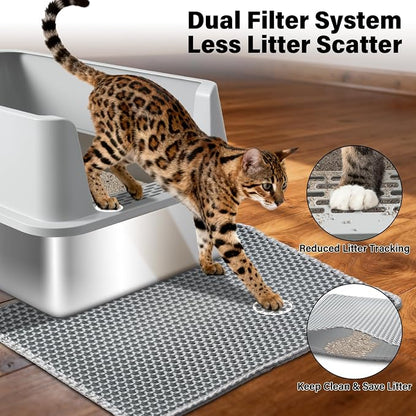 Stainless Steel Litter Box, XL Metal Litter Box - Image 3