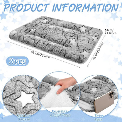 VitalCozy 2 Pack Self Warming Cat Mat Self Heating Pad Bed Reversible Machine - Image 2