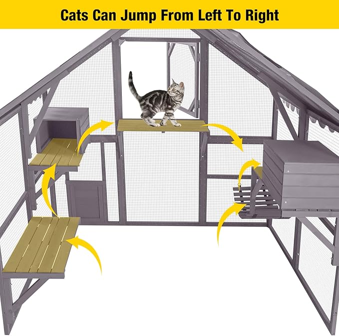 Aivituvin Cat House Outdoor Catio Kitty Enclosure - Image 6