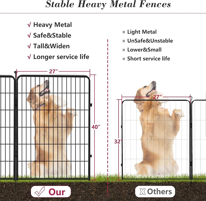 Dog Playpen 40 inch 22 Panels Indoor Outdoor Dog Pen - Image 7