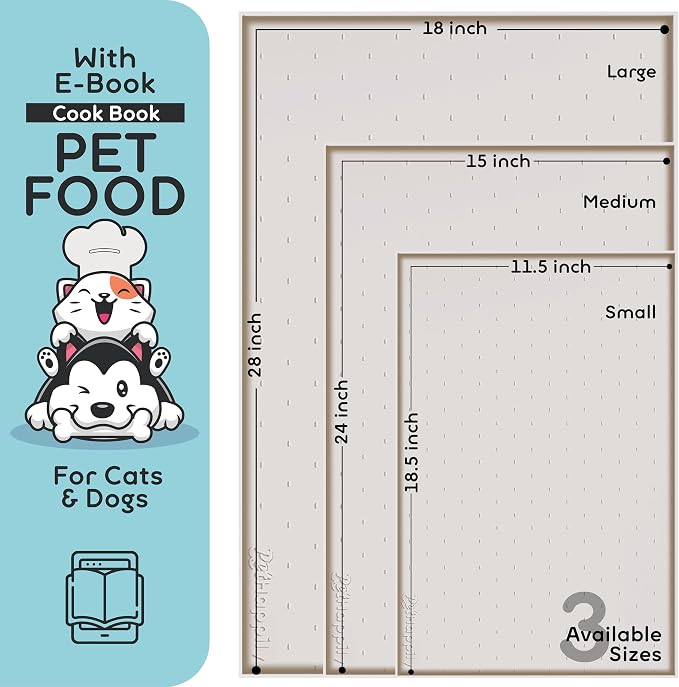 Dog Food Mat - 24x15 Raised Edges Dogs Mat - Image 2
