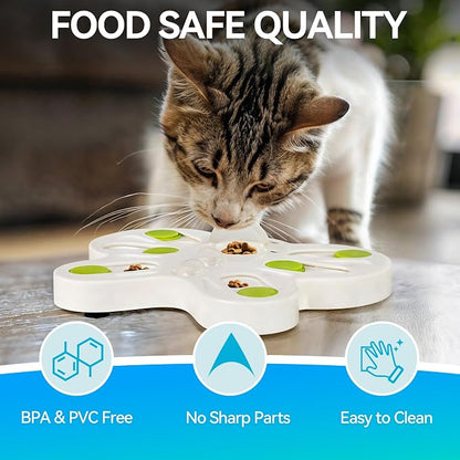 ALL FOR PAWS Interactive Cat Puzzle Feeder – Butterfly Shape Slow Feeder & - Image 6