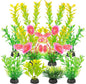 AQUANEAT Artificial Fish Tank Plants, Plastic Aquarium Decorations by Aquaneat
