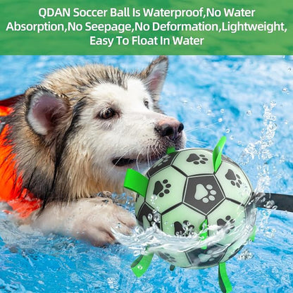 QDAN Glow in The Dark Dog Toys Soccer Ball - Image 5