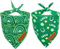 Realeaf St. Patrick's Day Dog Bandanas 2 Pack, Reversible Green Dog Scarf by Realeaf
