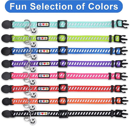 Pawtitas Personalized Teal Reflective Cat Collar – Adjustable Custom Collar - Image 7