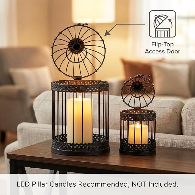Vela Lanterns Bird Cage Decor Candle Holder Lantern Decorative Table - Image 4