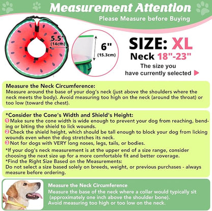 Inflatable Dog Cone with Anti-Licking Clear Shield, Protective Dog Donut Collar - Image 3