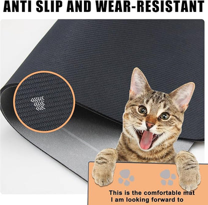 YCT Cat Pet Food Mat, Non-Slip Bottom Absorbent Quick Dry Feeding Mat - Image 4