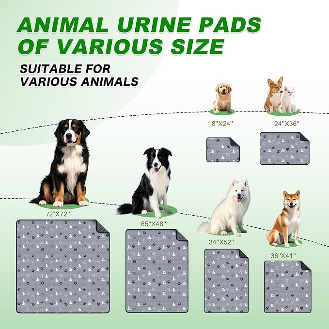 Washable Pee Pads for Dogs, Extra Large Dog Mat, Absorbent Reusable Training - Image 7