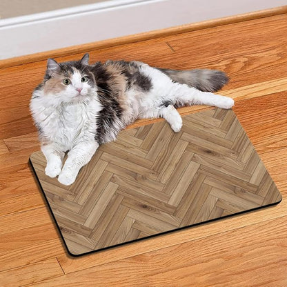 Pet Feeding Mat for Floors Waterproof Dog Mat for Food and Water Absorbent - Image 2