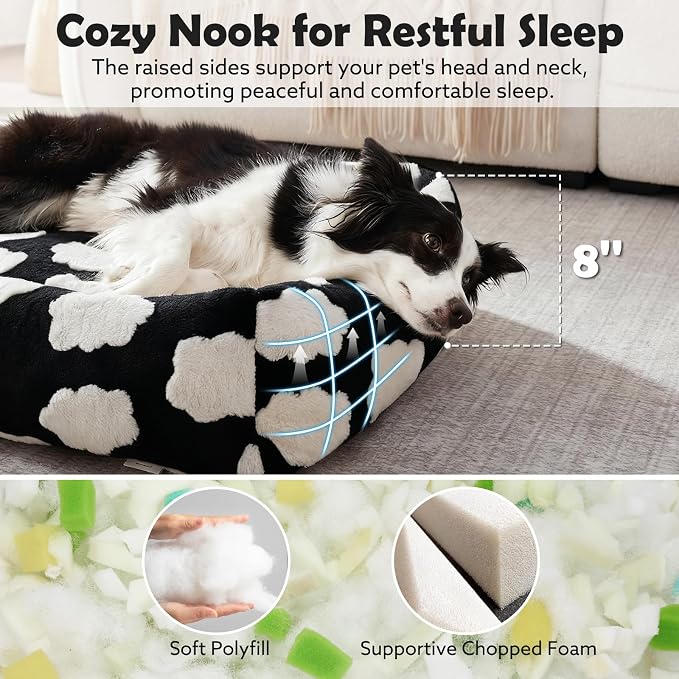 JOEJOY Large Dog Beds Large Sized Dog, Rectangle Washable Orthopedic Pet Bed - Image 2