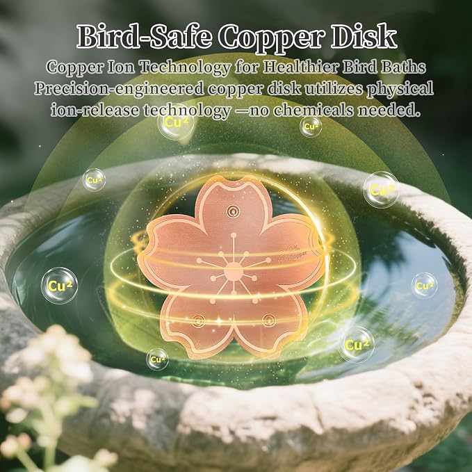 99.99% Pure Copper Bird Bath Disk, 2 Pack Triple-Point Support Design Lower - Image 3