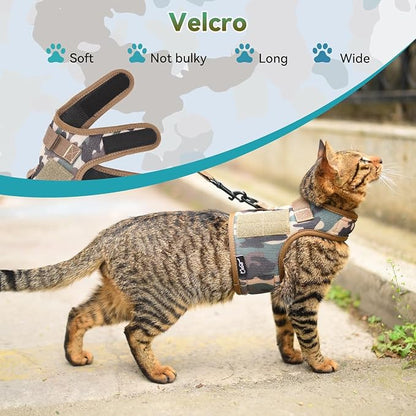 Tactical Cat Harness and Leash for Walking Escape Proof Breathable Mesh Fabric - Image 5
