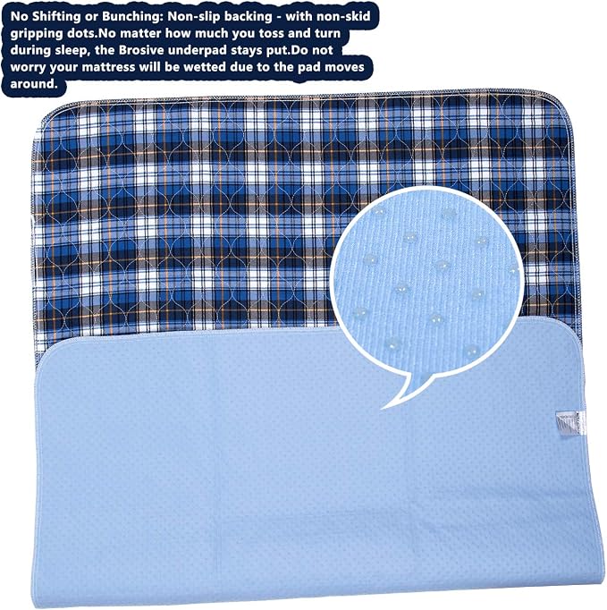 Non-Slip Bed Pads for Incontinence Washable, Waterproof Bed Pads, Adult - Image 3