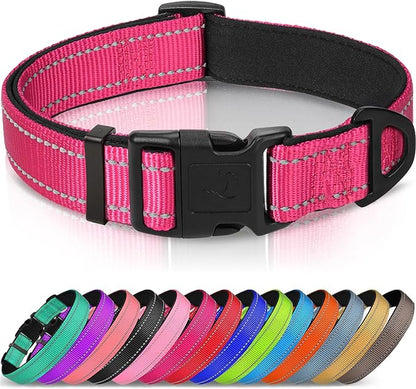 Joytale Reflective Dog Collar, Soft Neoprene Padded, Metal D-Ring, Nylon Pet by Joytale