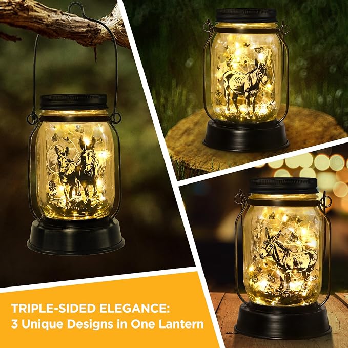 kyoryuger Donkey Gifts for Women/Men Donkey Solar Lanterns Mom Birthday Burro - Image 3