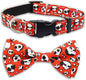 Halloween Dog Collar, Holiday Adjustable Ghost Skull Collar by PohshidoPet