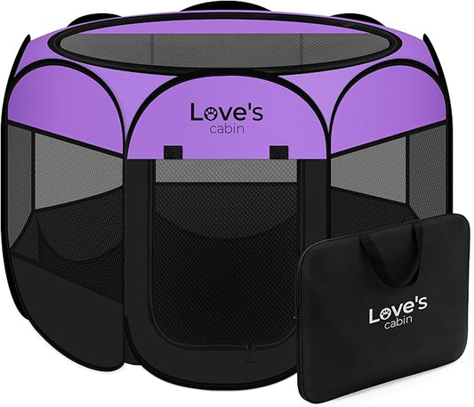 Love's cabin Pet Puppy Dog Playpen, Large Dog Tent Crates Cage Indoor/Outdoor by Lovescabin