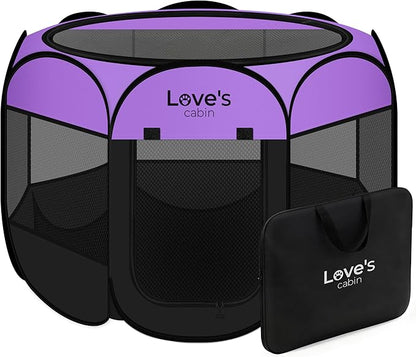 Love's cabin Pet Puppy Dog Playpen, Medium Dog Tent Crates Cage Indoor/Outdoor by Lovescabin