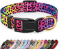 Reflective Dog Collar for Extra Small Dogs Cats, Cute Leopard Style Adjustable by TMOODEL
