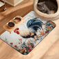 Dog Bowl Mat, Chicken Painting Pet Feeding Mat by Unknown