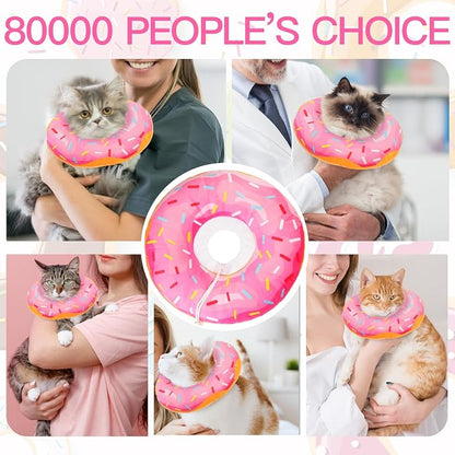 Cat Cone Collar Soft, Cute Cat Donut Collar After Surgery, Adjustable Kitten - Image 6
