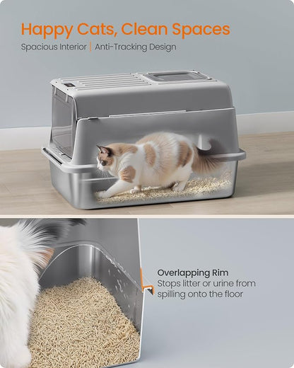 Feandrea Stainless Steel Cat Litter Box - Image 4