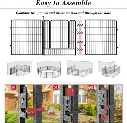 Dog Playpen 32 inch 24 Panels Indoor Outdoor Dog Pen - Image 5
