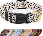 Reflective Dog Collar for Medium Dogs, Cute Leopard Style Adjustable Heavy-Duty by TMOODEL