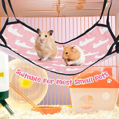 Shappy 5 Pcs Pet Hammock for Cage Hanging Pet Hammock Bed - Image 5
