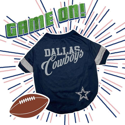 NFL Dallas Cowboys T-Shirt for Dogs & Cats, Medium. Football Dog Shirt for NFL - Image 4