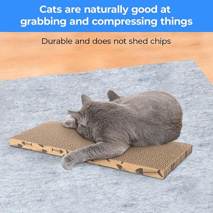 Mini Cat Scratching Board 4pcs Brown Cardboard Cat Scratcher Scratch Pad - Image 5