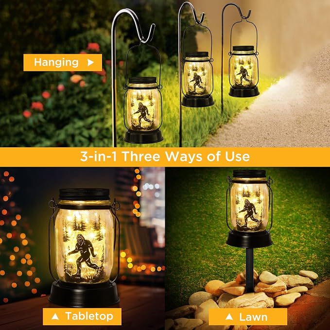 kyoryuger Bigfoot Gifts for Women/Men Bigfoot Solar Lanterns Mom Grandma - Image 2