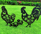 Metal Chicken Garden Decor for Outside, Decorative Garden Stakes Chicken Gifts by Doesen