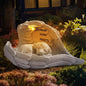 Pet Dog Solar Garden Memorial Statue – Outdoor Resin Angel Puppy by ZhiYo-GD