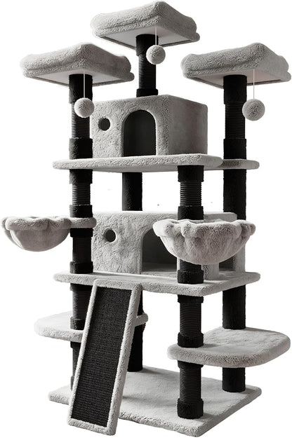 SHA CERLIN 68 Inches Multi-Level Large Cat Tree - Image 8