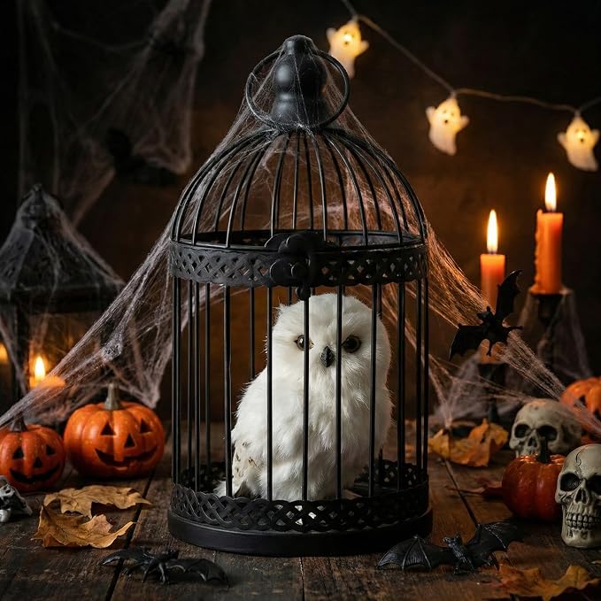 Vela Lanterns Bird Cage Decor Candle Holder Lantern Decorative Table - Image 8