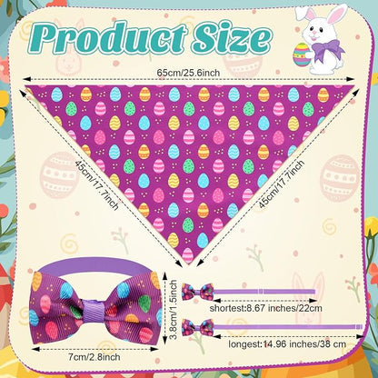 Sanwuta 50 Pcs Dog Bandanas and Collar Bow Ties Set 25 Bandanas Bulk 25 Charm - Image 3