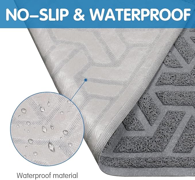 UPSKY Cat Litter Mat, Litter Trapping Mat Soft on Kitty Paws, Large Litter Box - Image 5