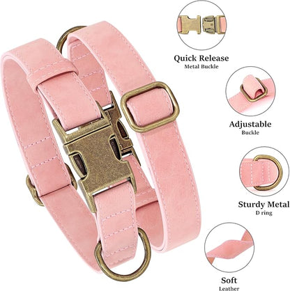Didog Soft PU Leather Dog Collar, Stylish Quick Released Dog Collar - Image 2